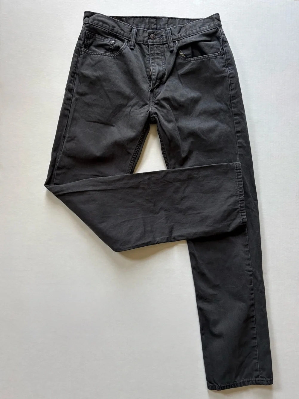 Levi’s 505 Regular Fit Straight Leg Jeans Men’s 32x34 Gray Graphite 100% Cotton
